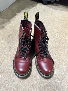 Dr. Martens 1460 Cherry Red Boots Size US 6